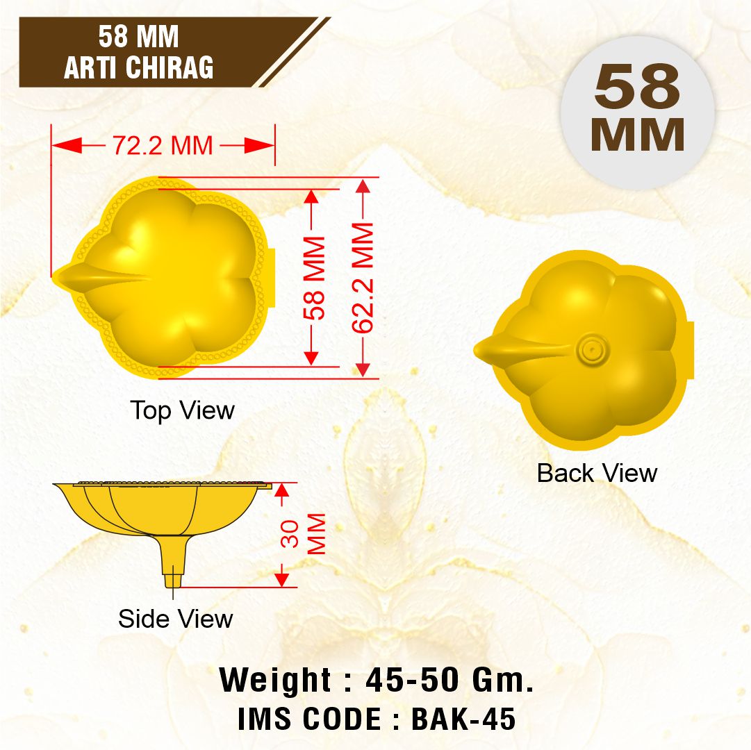 Shankh Chakra Arti Chirag (Separate)