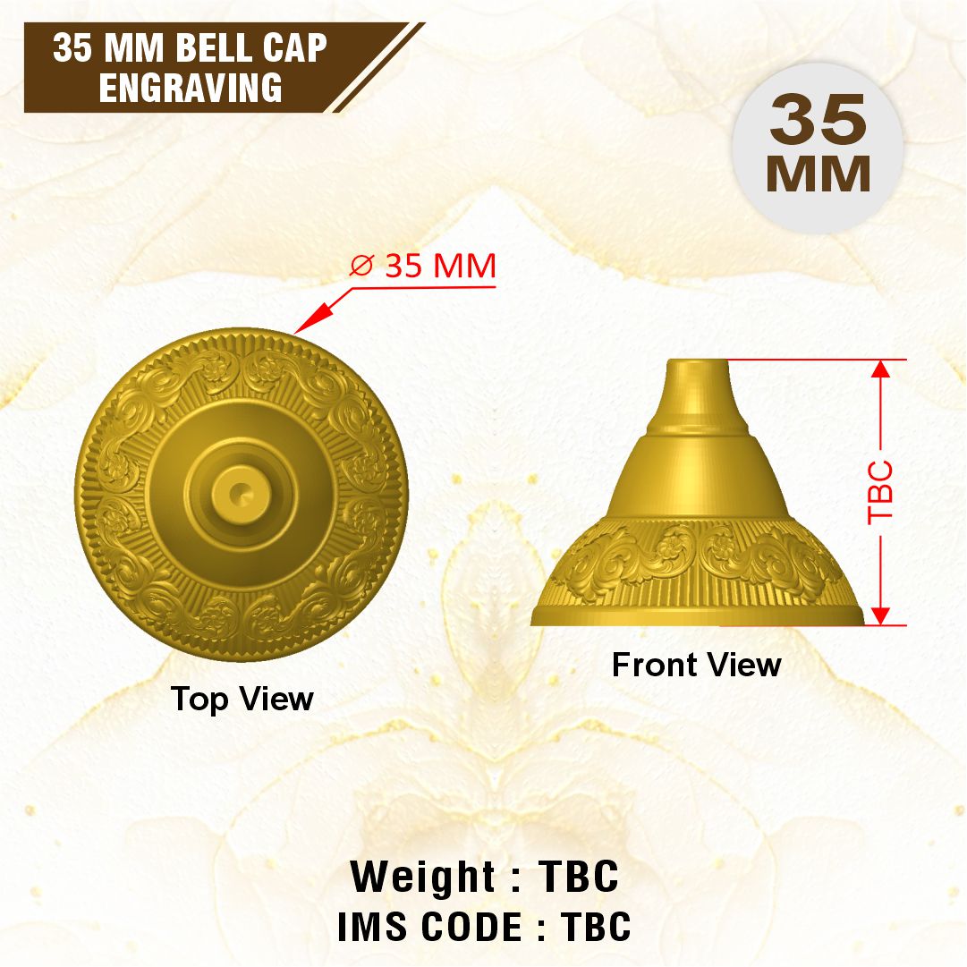 Brass Bell cap 35 MM